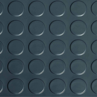 Το μαύρο λαστιχένιο χαλί 3mm πατωμάτων παχιά ολίσθηση σχεδίων νομισμάτων μη προστατεύει το πάτωμα